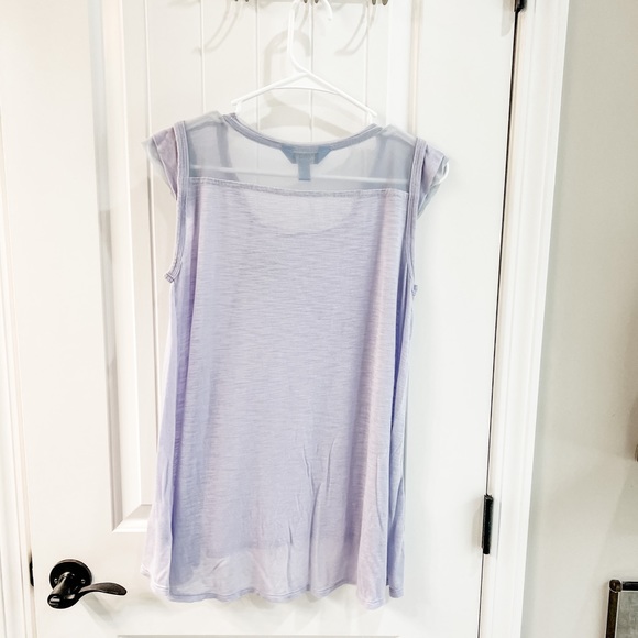 Simply Vera Lavender Asymmetrical Hem Flowy Tank Top Size Medium - Picture 2 of 7